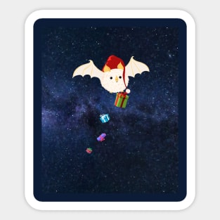 Christmas Honduran White Bat Sticker